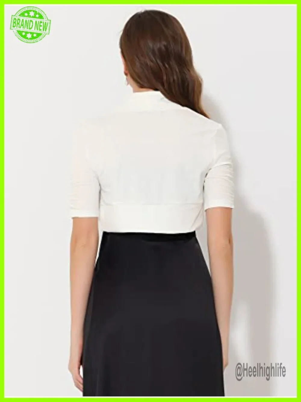 Short Sleeve Ruched Shrug Open Front Cropped Bolero Cardigan